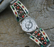 Watch Band Native American Multi-Stone Inlay